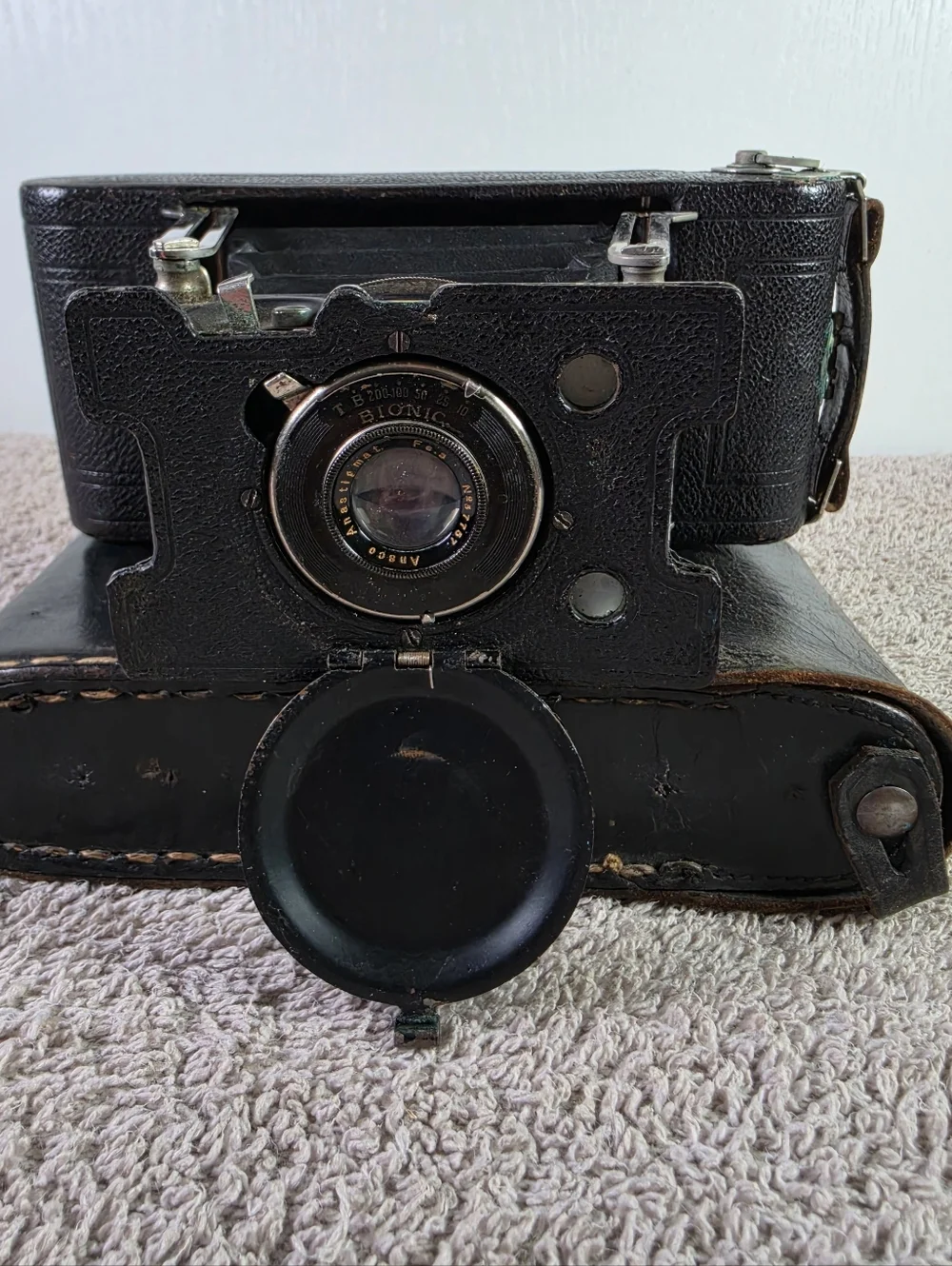 Vintage Ansco V.P. No. 2 Folding Camera in Black - Classic Film Camera